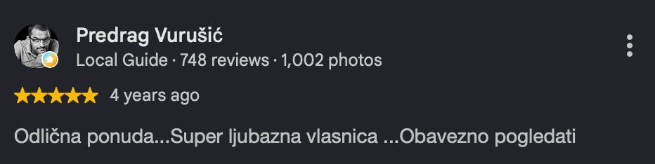 Google recenzija kupca