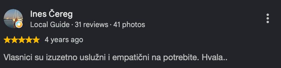 Google recenzija kupca